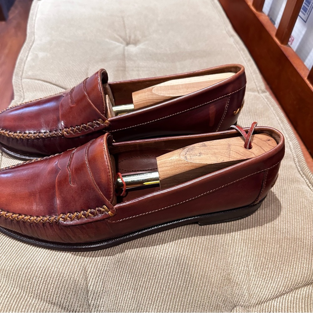 Nordstrom Men's Brown Leather Penny Loafers - Picture 4 of 14